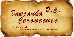 Damjanka Cerovčević vizit kartica